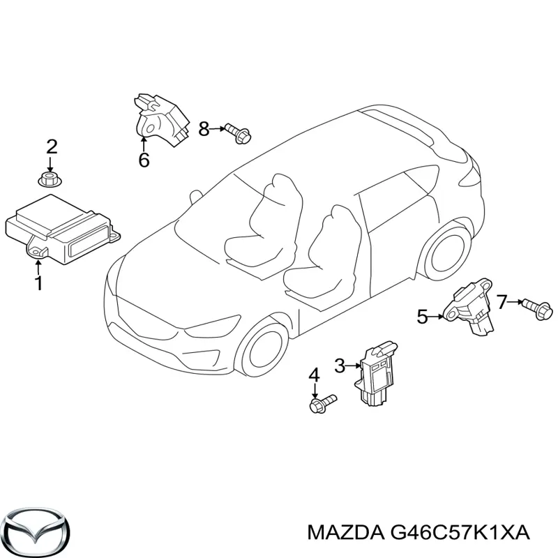 Czujnik AIRBAG przedni Mazda CX-9 (TC)