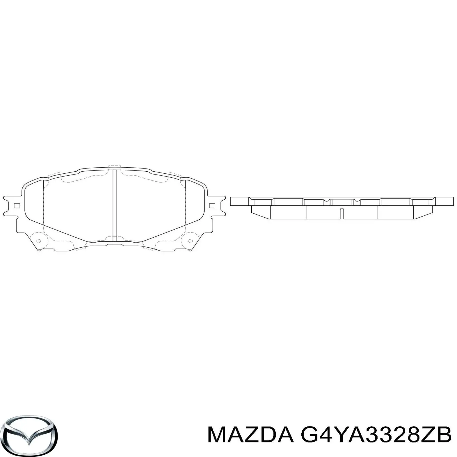 Klocki hamulcowe przednie tarczowe Mazda G4YA3328ZB cena, od 27,43 USD