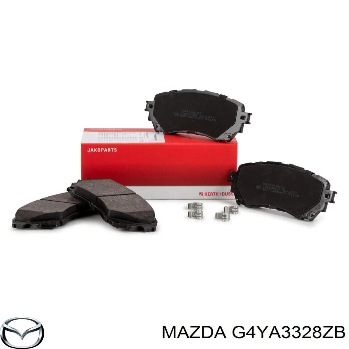 Do koszyka G4YA3328ZB Mazda Klocki hamulcowe przednie tarczowe