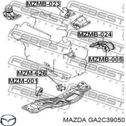 GA2C39050 Mazda Poduszka (podpora) silnika przednia