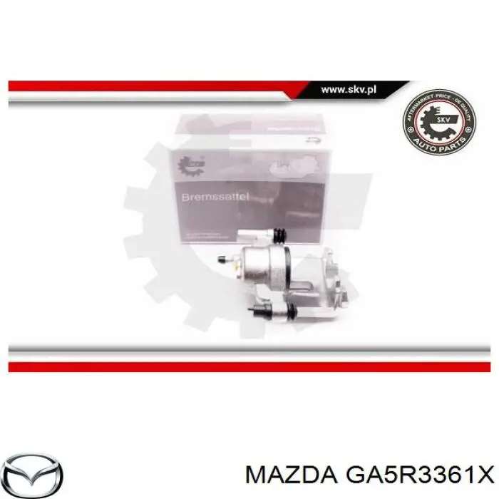 Do koszyka GA5R3361X Mazda Zacisk hamulcowy przedni prawy