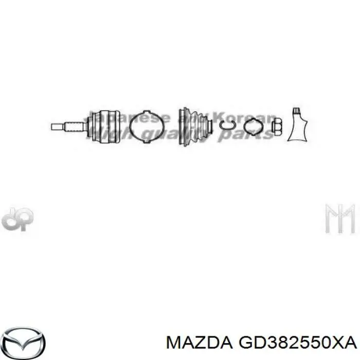 Do koszyka GD622550XC Mazda Półoś tylna prawa