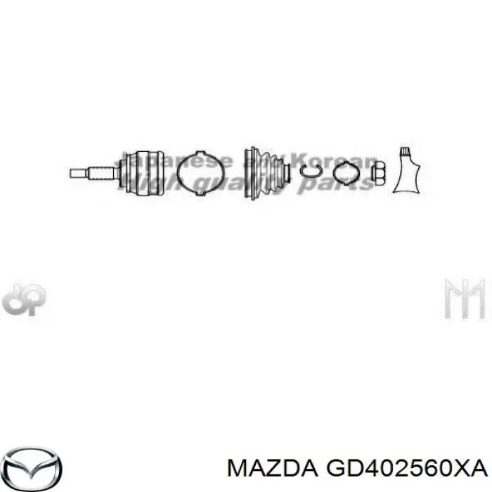 GD402560XA Mazda Półoś napędowa przednia lewa