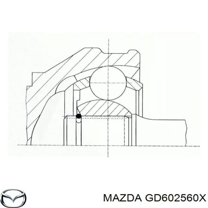 Do koszyka GD362560XB Mazda Półoś napędowa przednia lewa