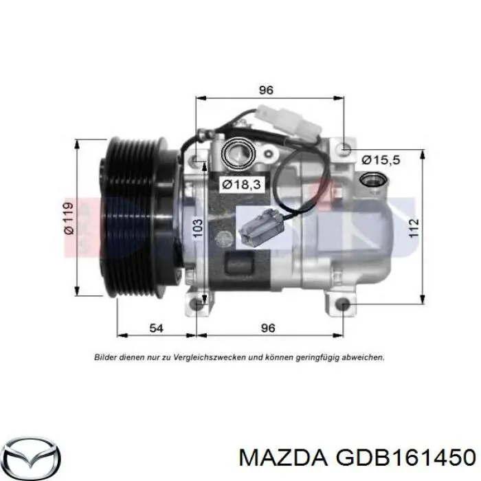 GDB161450 Mazda Sprężarka klimatyzacji