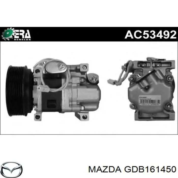 Sprężarka klimatyzacji Mazda GDB161450 cena, od 272,86 USD