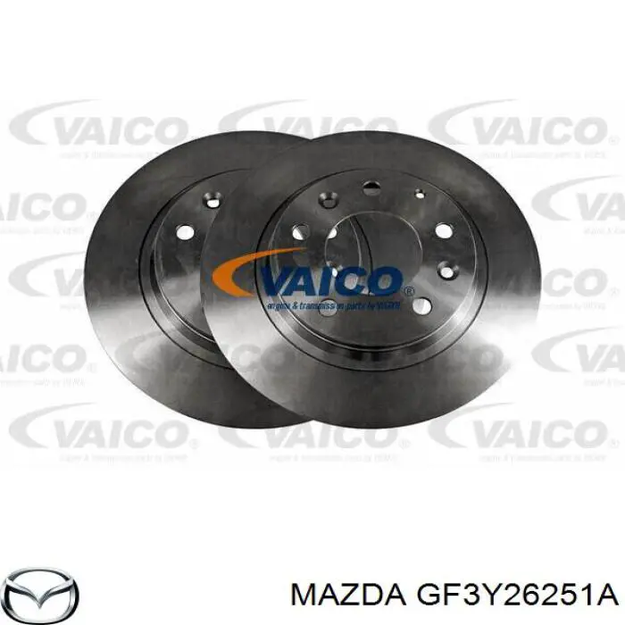 Do koszyka GF3Y26251A Mazda Tarcza hamulcowa tylna