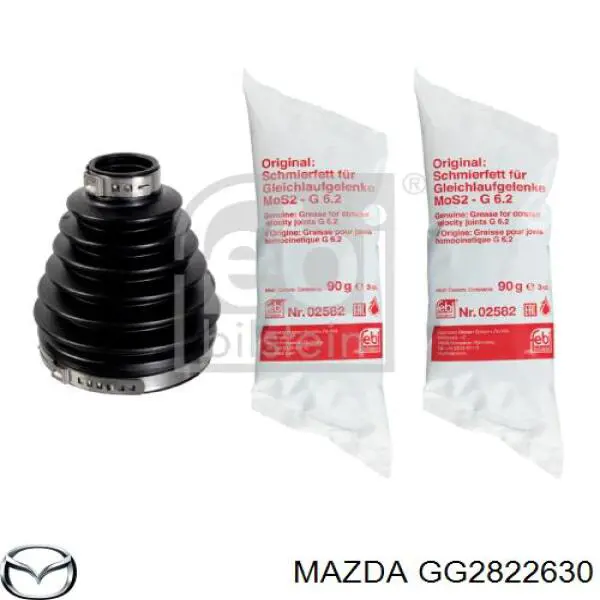 GG2822630 Mazda Półoś napędowa przednia lewa