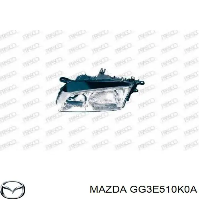 Reflektor prawy Mazda 626 V sedana (GF) (1997 - 2002) cena, od 101,66 USD