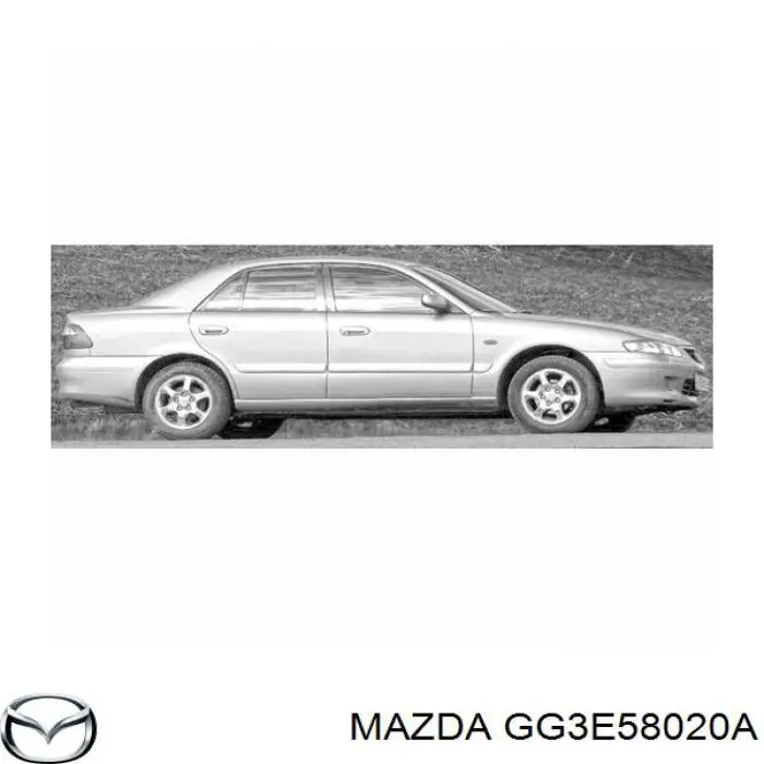 Drzwi przednie prawe Mazda 626 V sedana (GF) (1997 - 2002) cena, od 235,20 USD