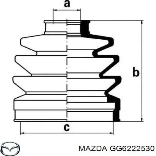Półoś napędowa przednia lewa Mazda GG6222530 cena, od 17,49 USD