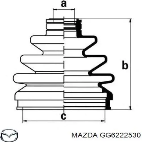 Półoś napędowa przednia lewa Mazda GG2822630 cena, od 105,94 USD