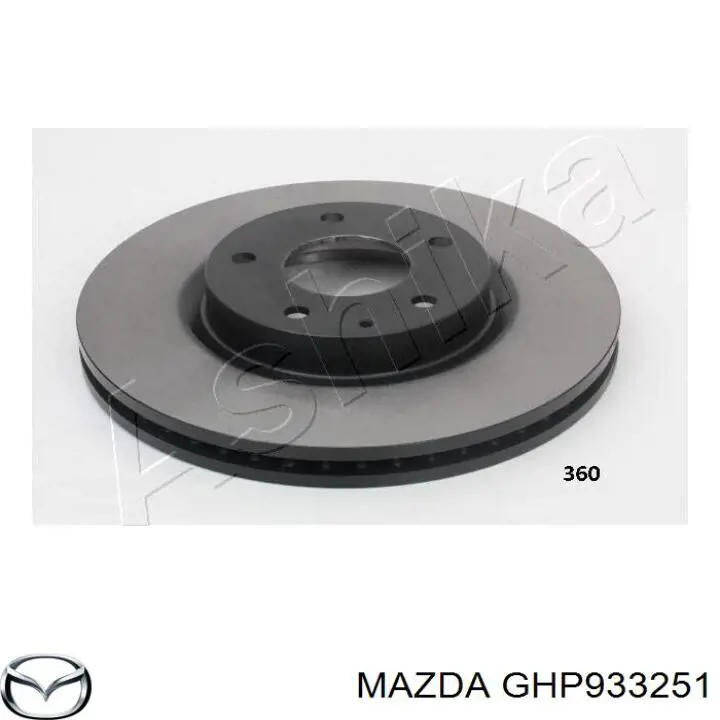 Tarcza hamulcowa przednia Mazda GHP933251 cena, od 47,83 USD