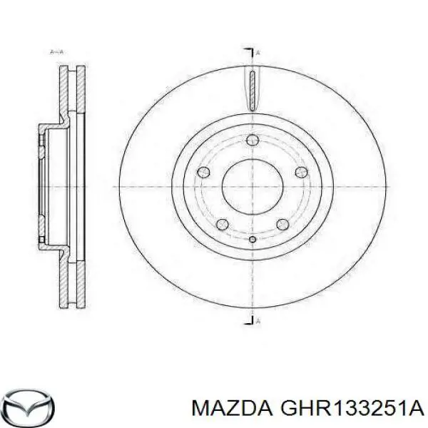 GHR133251A Mazda tarcza hamulcowa przednia