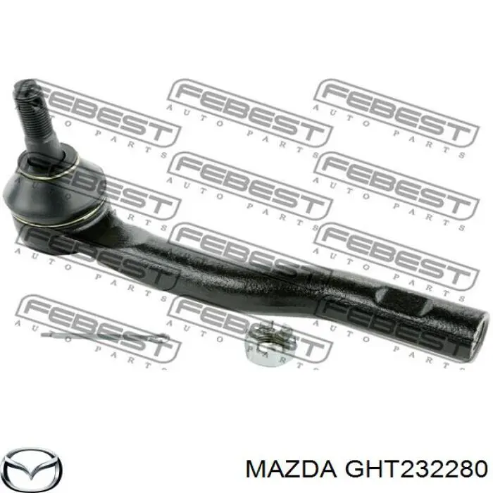 Do koszyka GHT232280 Mazda Końcówka drążka kierowniczego zewnętrzna