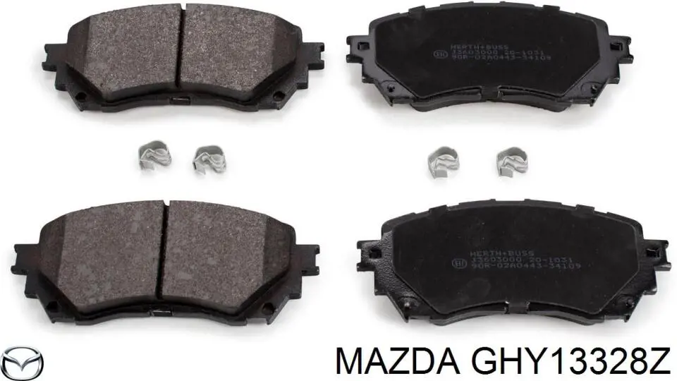 Do koszyka GHY13328Z Mazda Klocki hamulcowe przednie tarczowe