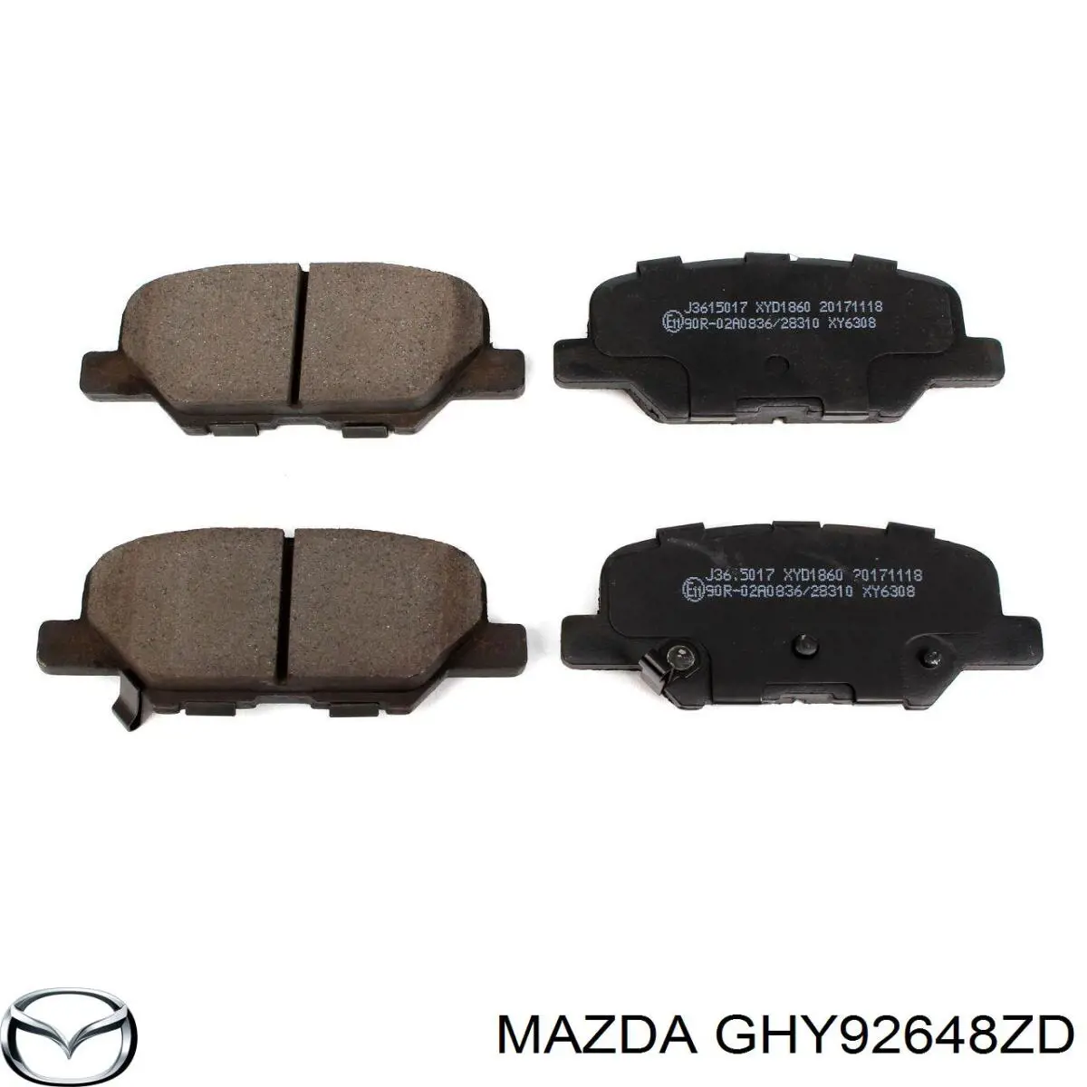 Okładziny (klocki) do hamulców tarczowych tylne Mazda GHY92648ZD cena, od 23,67 USD