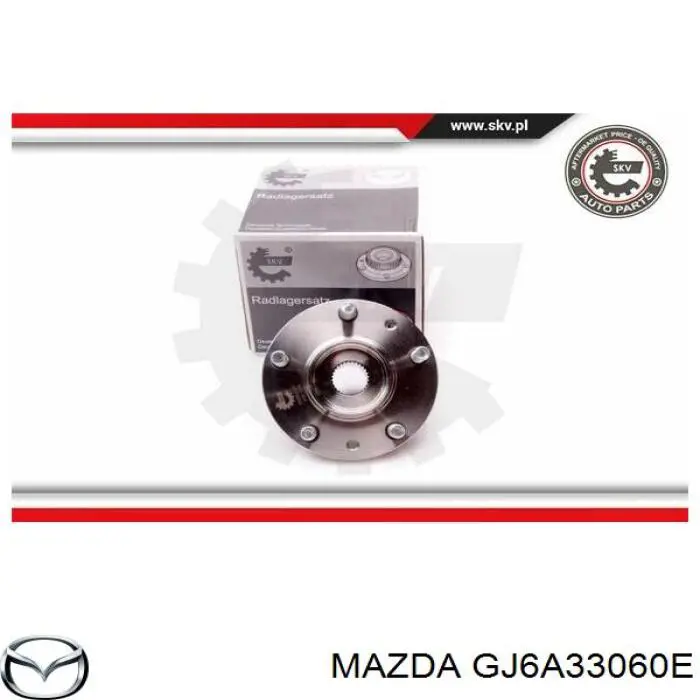 Piasta przednia Mazda GJ6A33060E cena, od 33,38 USD