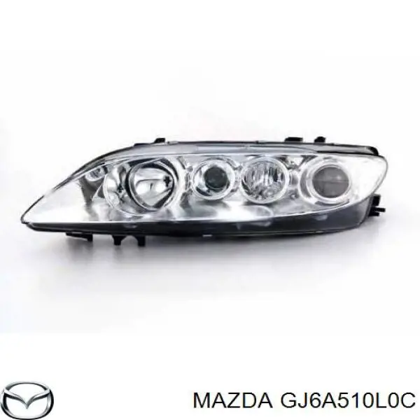 Do koszyka GJ6A510L0C Mazda Reflektor lewy