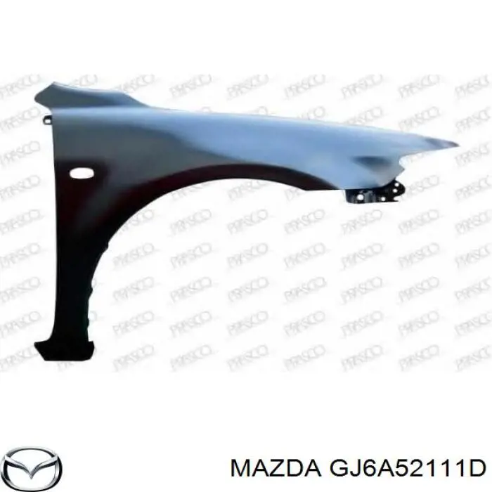 Błotnik przedni prawy Mazda GJ6A52111D cena, od 104,08 USD