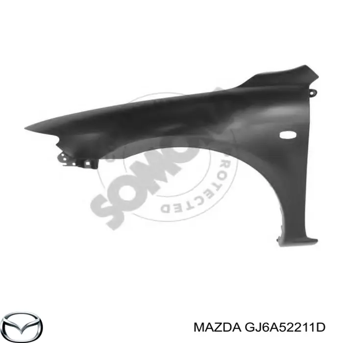 Błotnik przedni lewy Mazda GJ6A52211D cena, od 79,51 USD