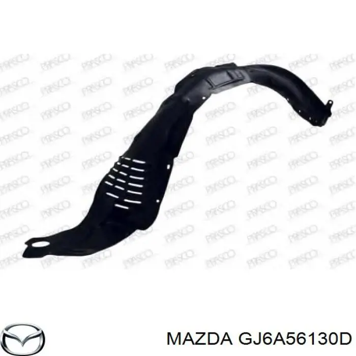Do koszyka Nadkole błotnika przedniego prawe Mazda 6  GG