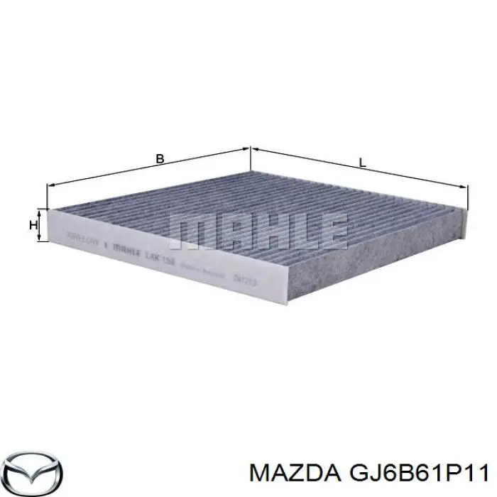 Filtr kabiny Mazda GJ6B61P11 cena, od 40,58 USD