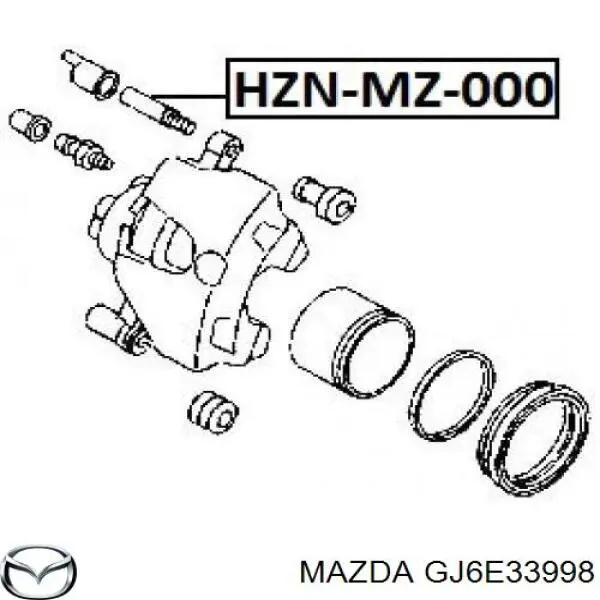 Prowadnica zacisku przedniego Mazda GJ6E33998 cena, od 6,34 USD