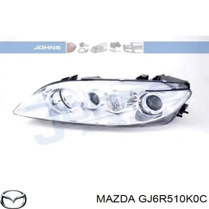 Do koszyka GJ6R510K0C Mazda Reflektor prawy