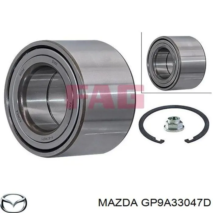 Łożysko piasty przedniej GP9A33047D Mazda