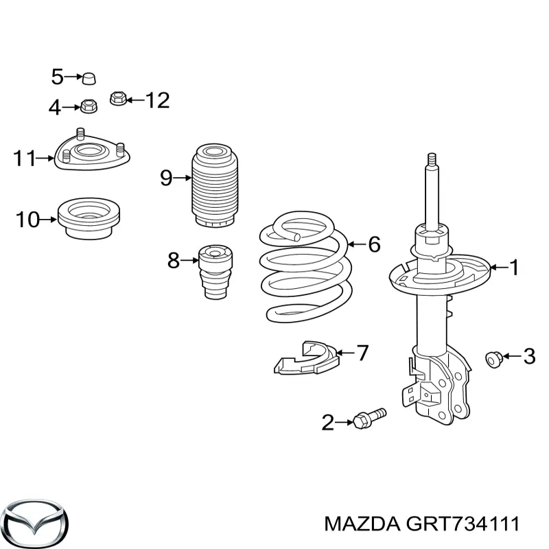 GRT734111 Mazda Odbój amortyzatora przedniego