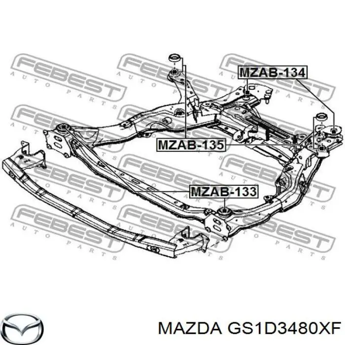Korpus osi przedniej Mazda GS1D3480XF cena, od 388,19 USD