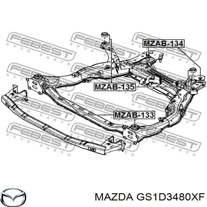 Do koszyka GS1D3480XF Mazda Korpus osi przedniej