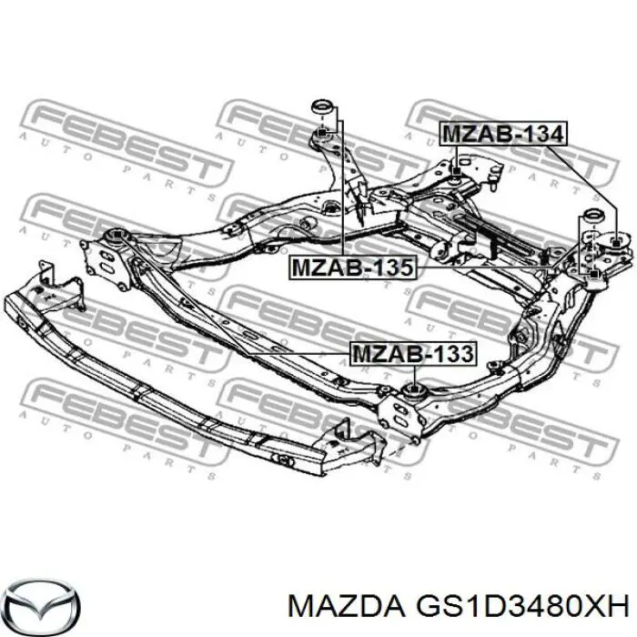 Korpus osi przedniej Mazda GS1D3480XH cena, od 388,19 USD