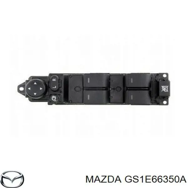 Panel przyciskowy sterowania podnośnikiem szyby przedni lewy Mazda GS1E66350A cena, od 77,80 USD