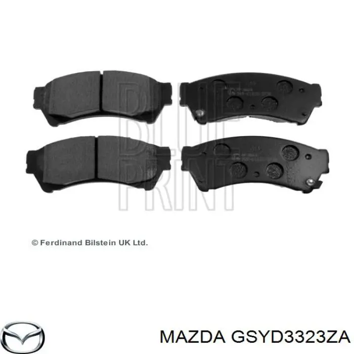 GSYD3323ZA Mazda Klocki hamulcowe przednie tarczowe