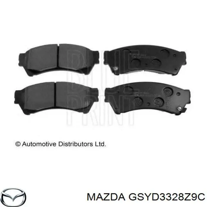 GSYD3328Z9C Mazda Klocki hamulcowe przednie tarczowe