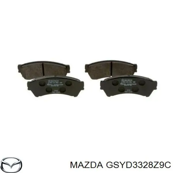 Klocki hamulcowe przednie tarczowe Mazda GSYD3328Z9C cena, od 18,82 USD