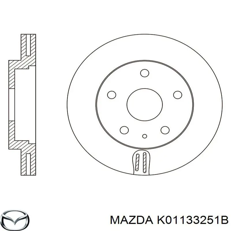 Tarcza hamulcowa przednia K01133251B Mazda