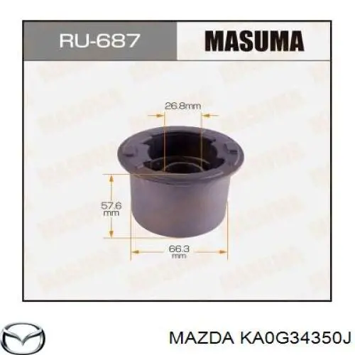 KA0G34350J Mazda wahacz zawieszenia przedniego dolny lewy