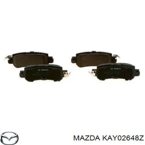 Okładziny (klocki) do hamulców tarczowych tylne Mazda KAY02648Z cena, od 26,82 USD