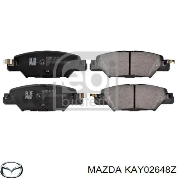Okładziny (klocki) do hamulców tarczowych tylne Mazda KAY02648Z
