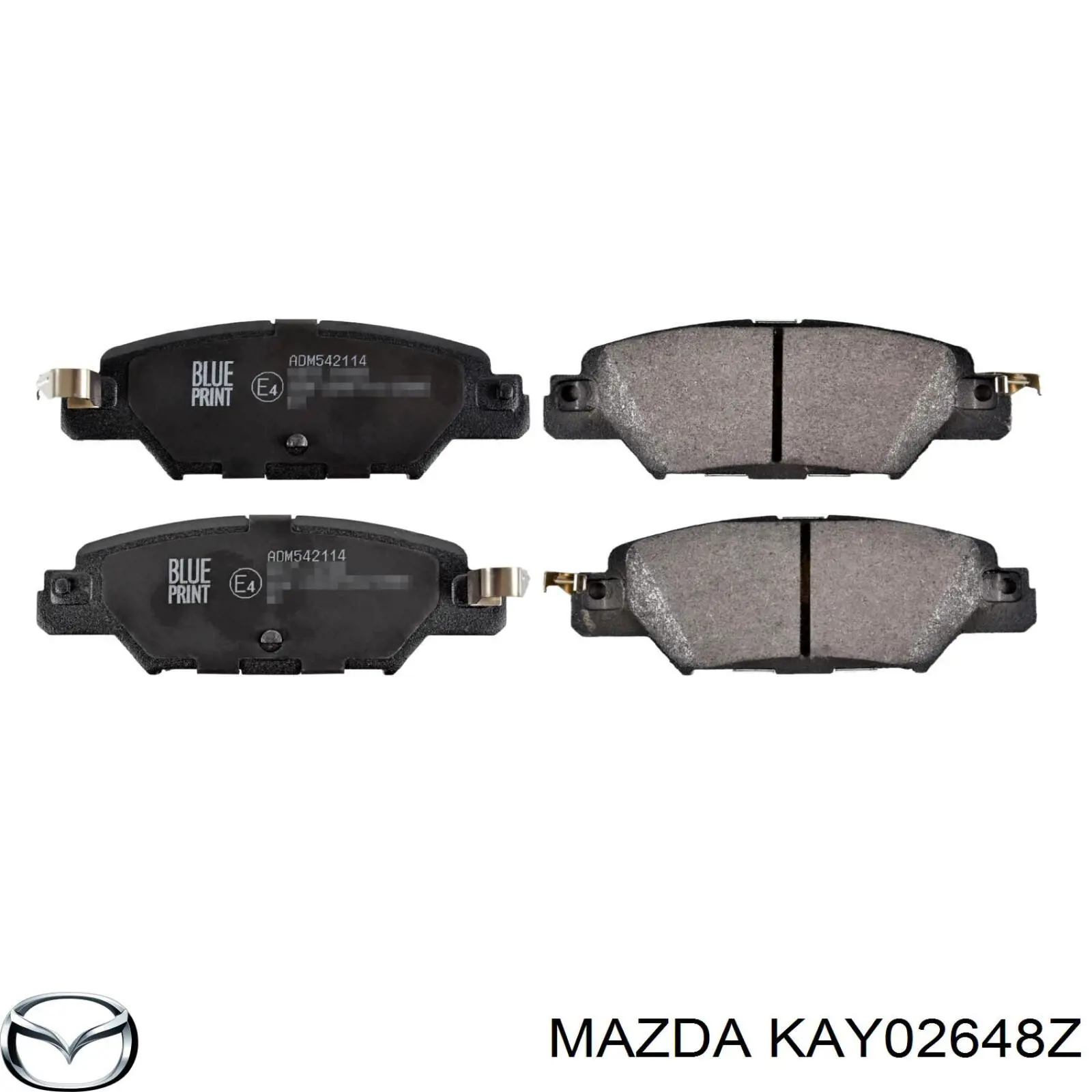 KAY02648Z Mazda Okładziny (klocki) do hamulców tarczowych tylne