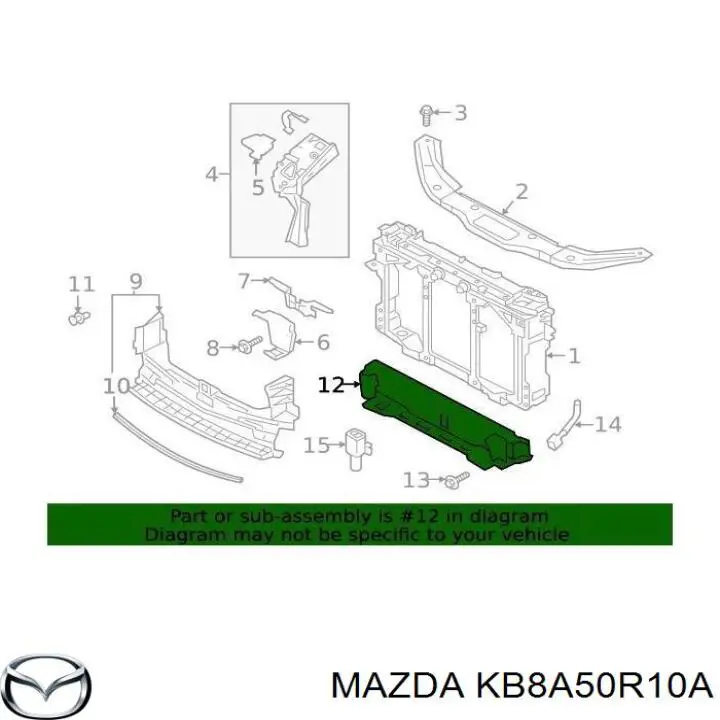 KB8A50R10A Mazda Żaluzja chłodnicy