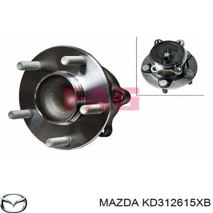 KD312615XB Mazda piasta tylna