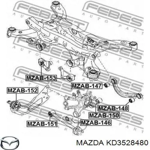 KD3528480 Mazda Silentblock wahacza tylnego górnego