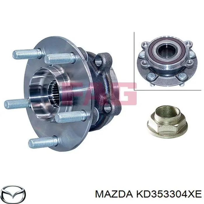 Piasta przednia Mazda KD353304XE cena, od 75,58 USD
