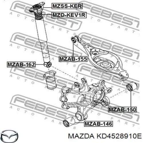 KD4528910E Mazda Amortyzator tylny