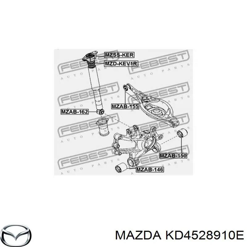 KD4528910E Mazda Amortyzator tylny