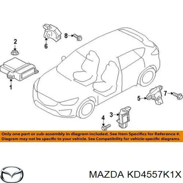 KD4557K1X Mazda czujnik airbag przedni